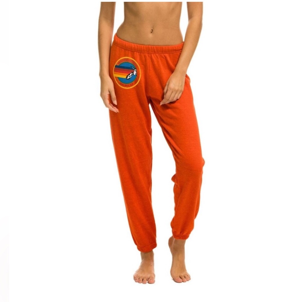 Aviator Nation Orange Malibu Sweatpants - M
